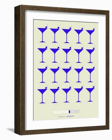 Martini Lover Blue-NaxArt-Framed Art Print