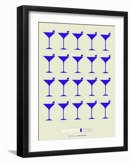 Martini Lover Blue-NaxArt-Framed Art Print