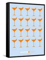 Martini Lover Orange-NaxArt-Framed Stretched Canvas