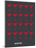 Martini Lover Red-NaxArt-Mounted Art Print