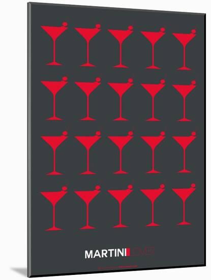 Martini Lover Red-NaxArt-Mounted Art Print