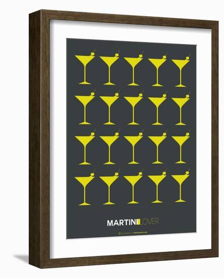 Martini Lover Yellow-NaxArt-Framed Art Print