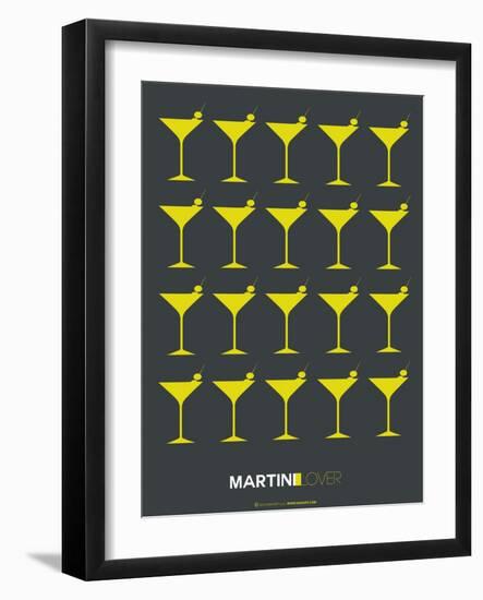 Martini Lover Yellow-NaxArt-Framed Art Print