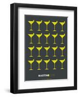 Martini Lover Yellow-NaxArt-Framed Art Print