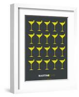 Martini Lover Yellow-NaxArt-Framed Art Print