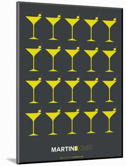 Martini Lover Yellow-NaxArt-Mounted Art Print