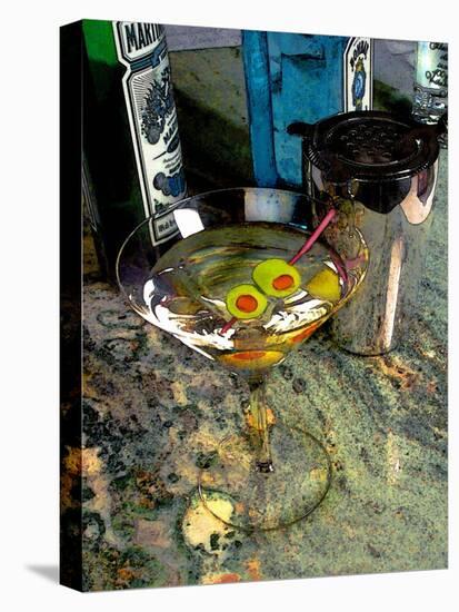 Martini on the Marble Table-Steve Ash-Stretched Canvas