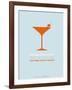 Martini Poster Orange-NaxArt-Framed Art Print