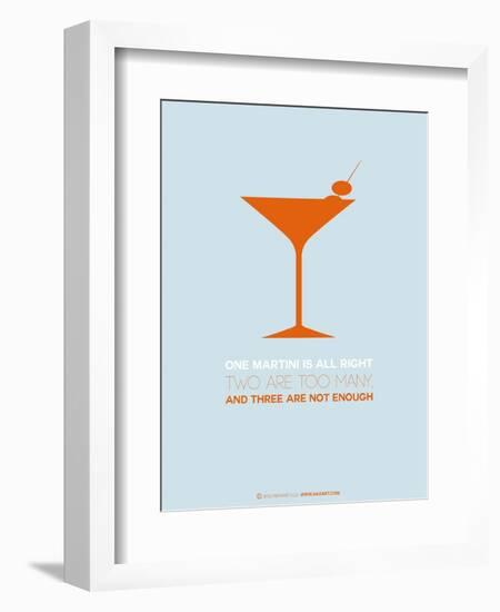 Martini Poster Orange-NaxArt-Framed Art Print