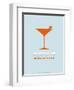 Martini Poster Orange-NaxArt-Framed Art Print