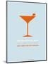 Martini Poster Orange-NaxArt-Mounted Art Print