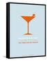 Martini Poster Orange-NaxArt-Framed Stretched Canvas