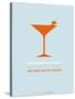 Martini Poster Orange-NaxArt-Stretched Canvas