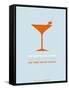 Martini Poster Orange-NaxArt-Framed Stretched Canvas