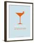 Martini Poster Orange-NaxArt-Framed Art Print