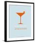 Martini Poster Orange-NaxArt-Framed Art Print