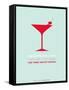 Martini Poster Red-NaxArt-Framed Stretched Canvas