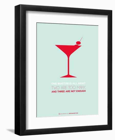 Martini Poster Red-NaxArt-Framed Art Print