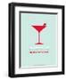 Martini Poster Red-NaxArt-Framed Art Print