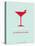 Martini Poster Red-NaxArt-Stretched Canvas