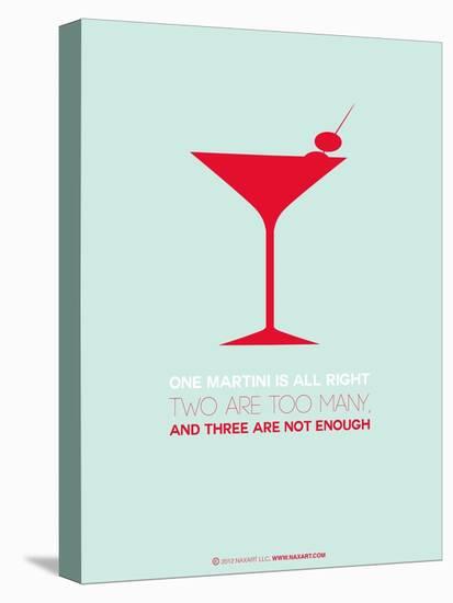 Martini Poster Red-NaxArt-Stretched Canvas