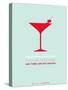 Martini Poster Red-NaxArt-Stretched Canvas