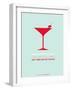 Martini Poster Red-NaxArt-Framed Art Print