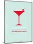 Martini Poster Red-NaxArt-Mounted Art Print