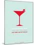 Martini Poster Red-NaxArt-Mounted Art Print