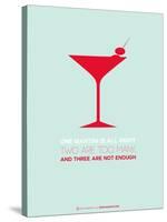 Martini Poster Red-NaxArt-Stretched Canvas