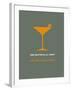 Martini Poster Yellow-NaxArt-Framed Art Print