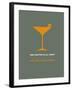 Martini Poster Yellow-NaxArt-Framed Art Print