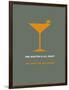 Martini Poster Yellow-NaxArt-Framed Art Print