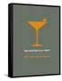 Martini Poster Yellow-NaxArt-Framed Stretched Canvas