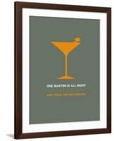 Martini Poster Yellow-NaxArt-Framed Art Print