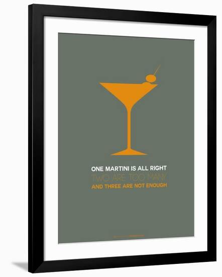 Martini Poster Yellow-NaxArt-Framed Art Print