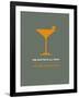 Martini Poster Yellow-NaxArt-Framed Art Print