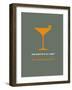 Martini Poster Yellow-NaxArt-Framed Art Print