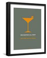 Martini Poster Yellow-NaxArt-Framed Art Print