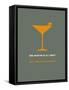 Martini Poster Yellow-NaxArt-Framed Stretched Canvas