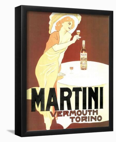 Martini Vermouth Torino Vintage Ad Art Print Poster-null-Framed Poster