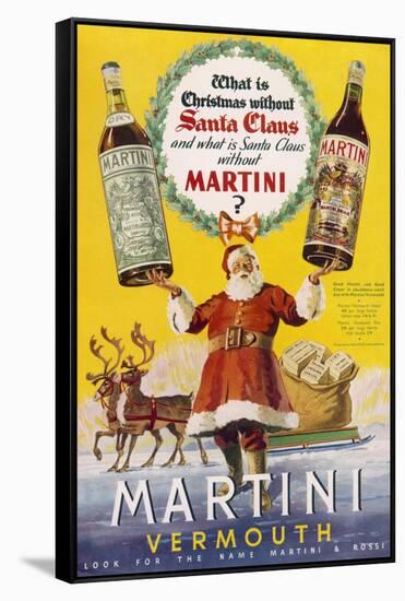 Martini Vermouth - What Is Christmas Without It?-null-Framed Stretched Canvas