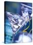 Martini with Lemon Peel and Ice Cubes-null-Stretched Canvas