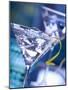 Martini with Lemon Peel and Ice Cubes-null-Mounted Photographic Print
