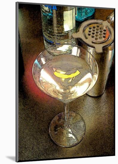 Martini with Lemon Peel-Steve Ash-Mounted Giclee Print
