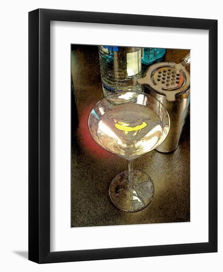 Martini with Lemon Peel-Steve Ash-Framed Giclee Print