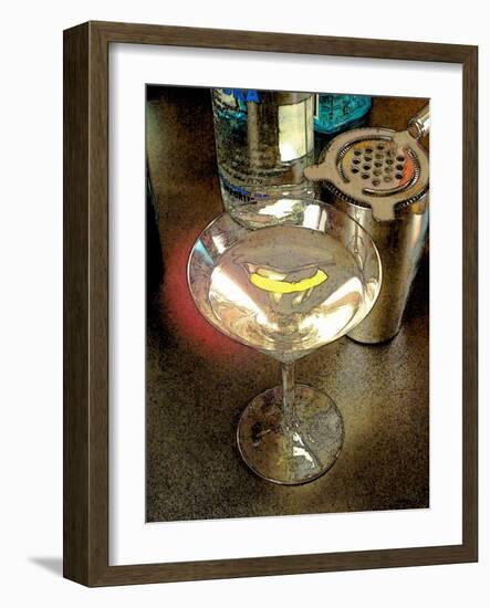 Martini with Lemon Peel-Steve Ash-Framed Giclee Print