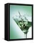 Martini with Olive Splash-Steve Lupton-Framed Stretched Canvas