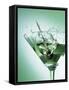 Martini with Olive Splash-Steve Lupton-Framed Stretched Canvas