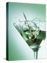 Martini with Olive Splash-Steve Lupton-Stretched Canvas